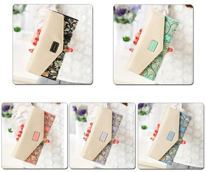 Chic Women's Leather Clutch Wallet & Card Holder