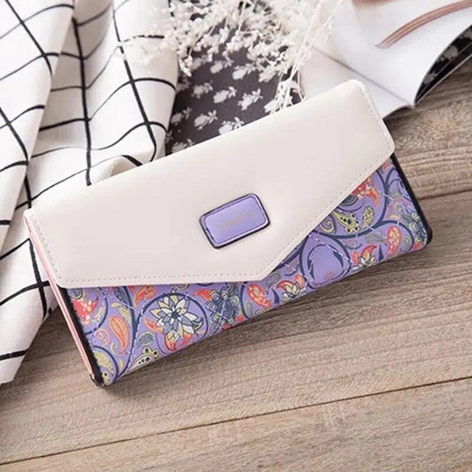 Chic Women's Leather Clutch Wallet & Card Holder