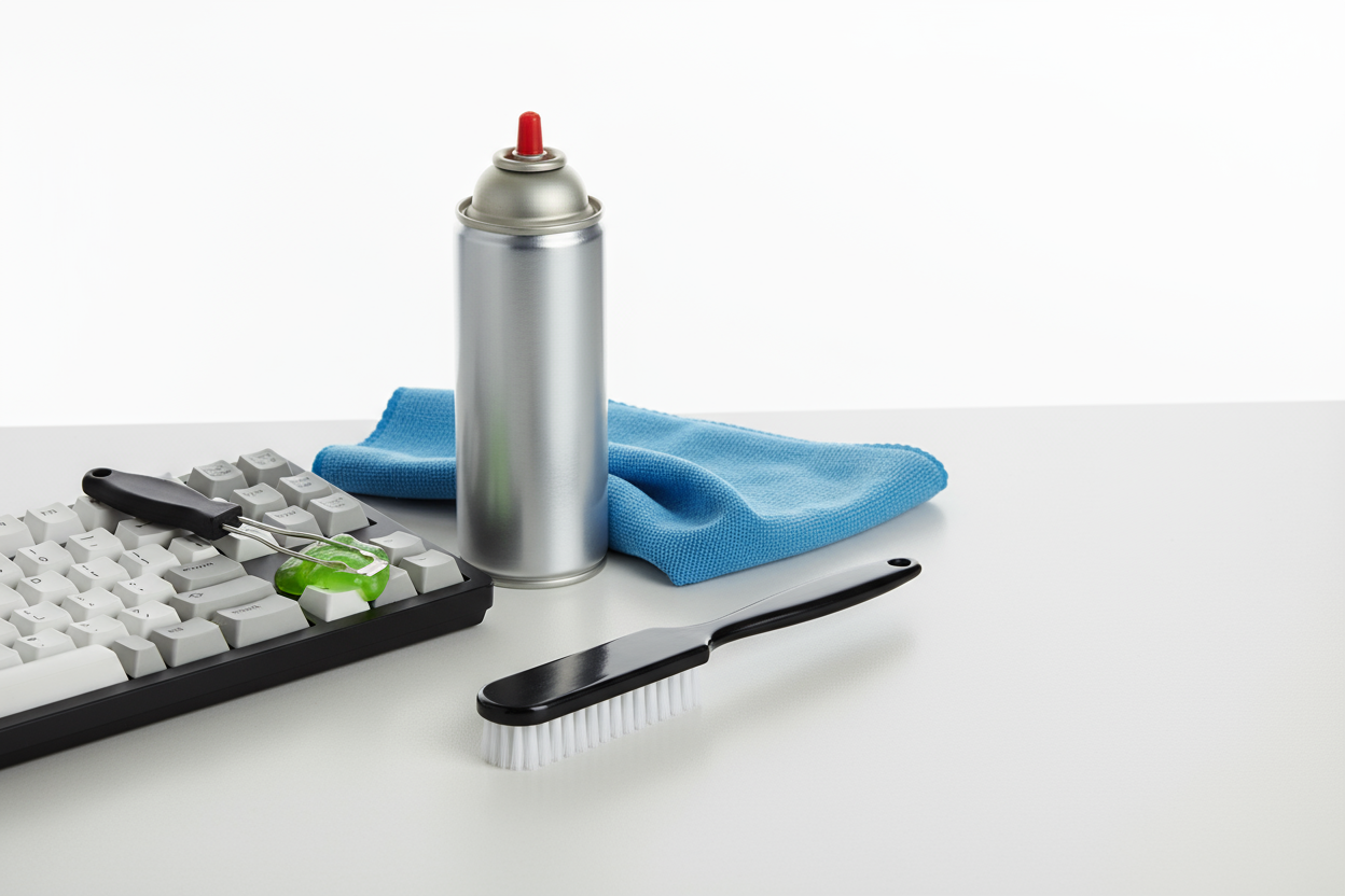 Computer keyboard accessories and cleaning