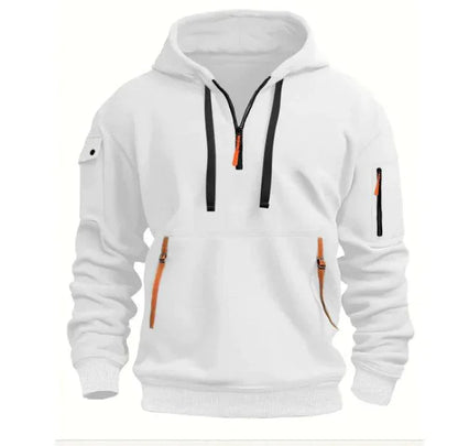 Cotton Dropped Shoulder Hooded Sweatshirt