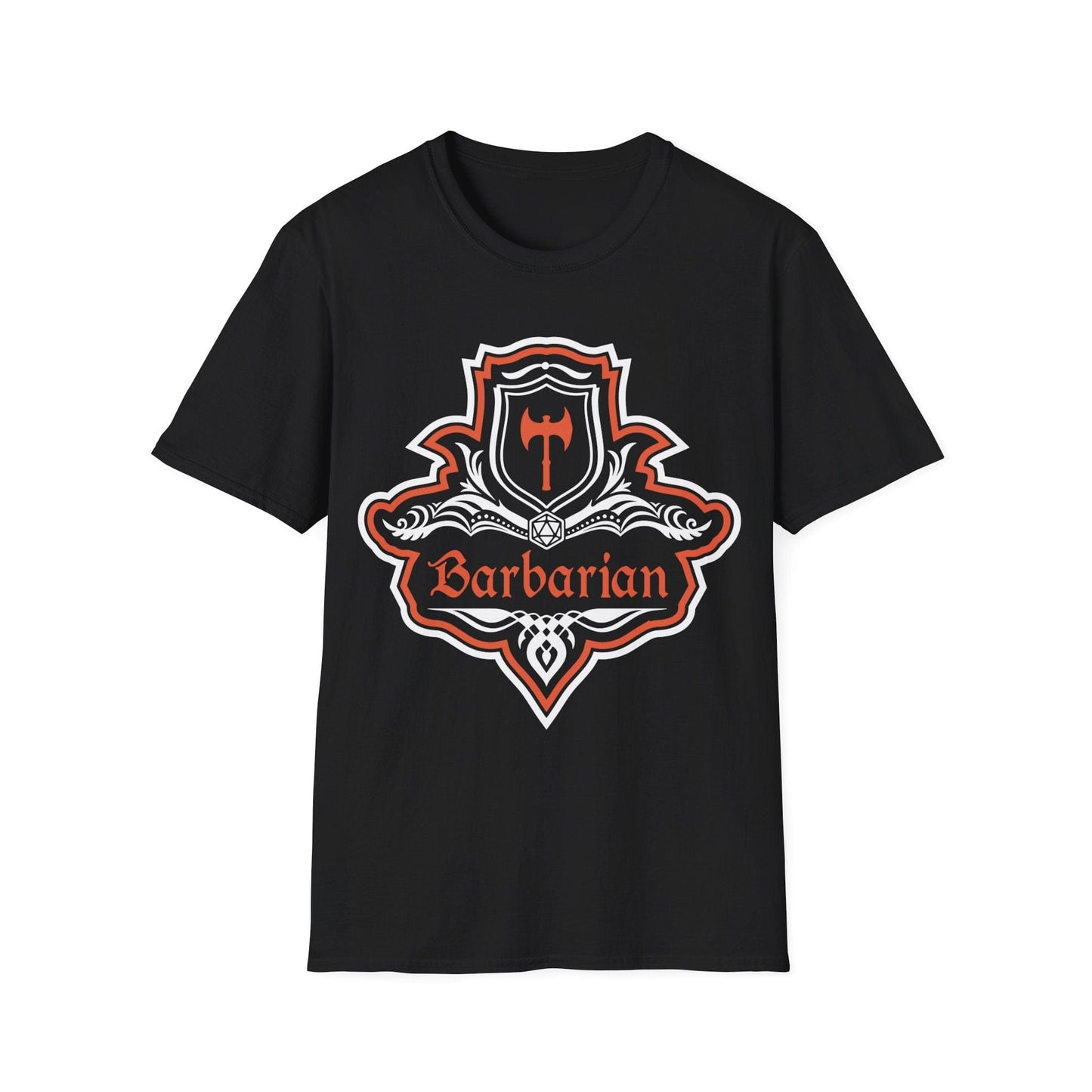 D&D Barbarian Class Fancy Emblem T-Shirt