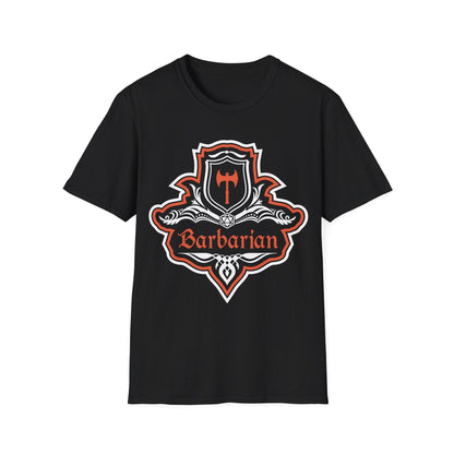 D&D Barbarian Class Fancy Emblem T-Shirt