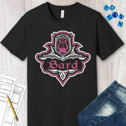 D&D Bard Class Fancy Emblem T-Shirt