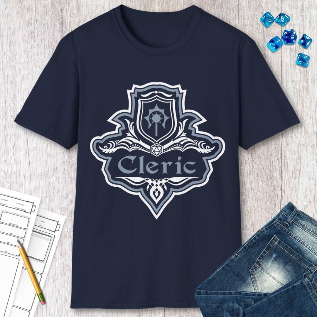 D&D Cleric Class Fancy Emblem T-Shirt
