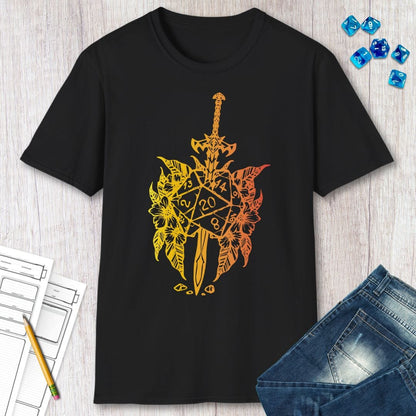 D&D Sword D20 T-shirt