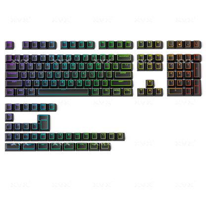 XVX PRISM Shine-Through  Double shot Cherry Profile PBT Keycap Set 142-key