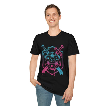 D20 Dice Sword Crest T-Shirt