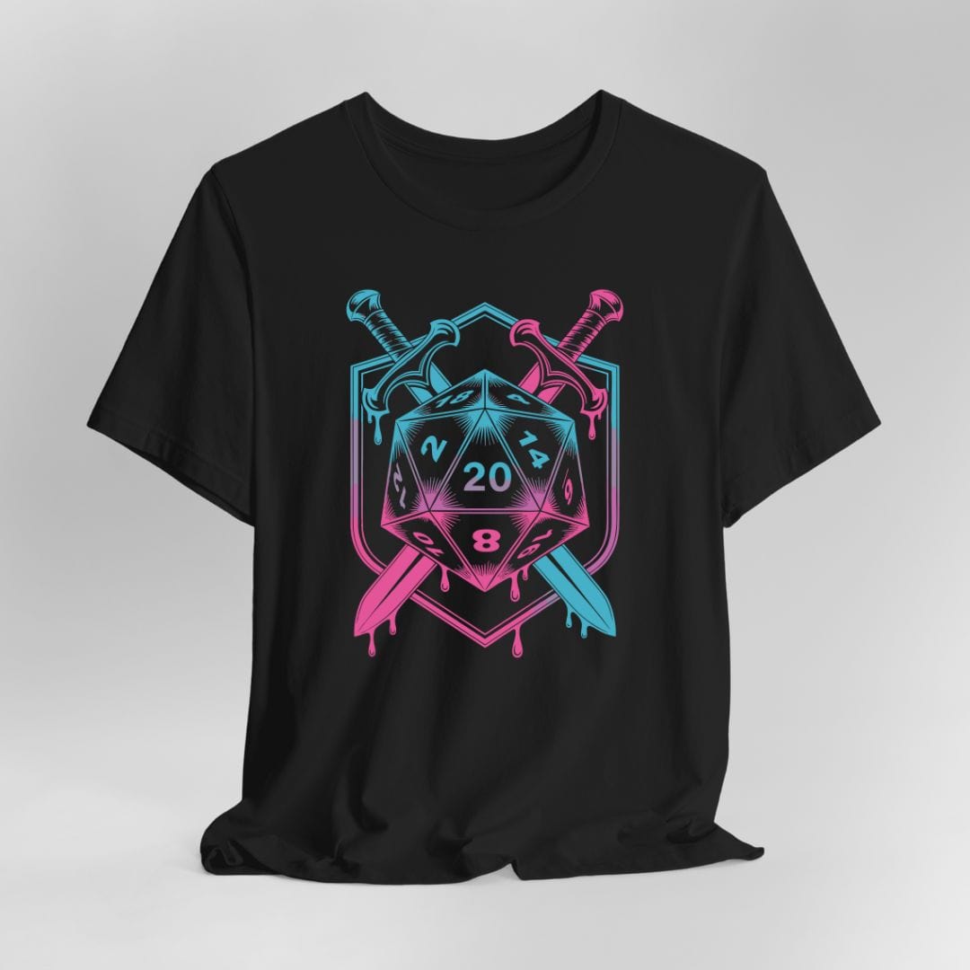 D20 Dice Sword Crest T-Shirt
