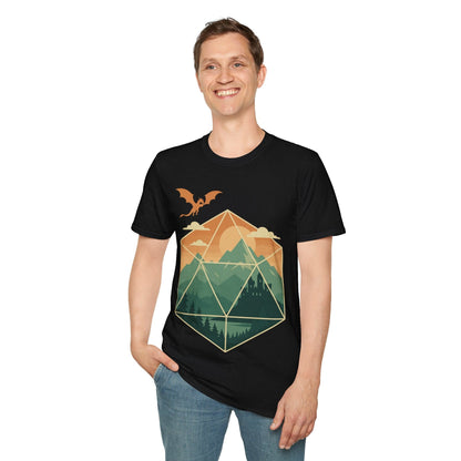 D20 Mountain Landscape T-Shirt
