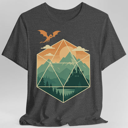 D20 Mountain Landscape T-Shirt