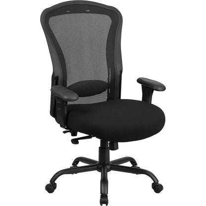 Big and Tall Ergonomic Office Chair 24/7 Heavy Duty Mesh High Back Synchro-Tilt Adjustable Lumbar Armrests 400 Lb Capacity