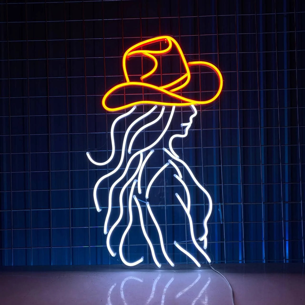 Cowgirl Art Led Light Decor, Western Wall Art Neon Sign