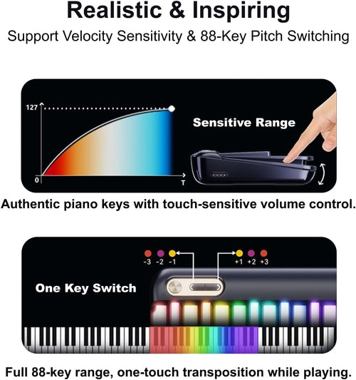 Smart Piano Keyboard with MIDI Controller
