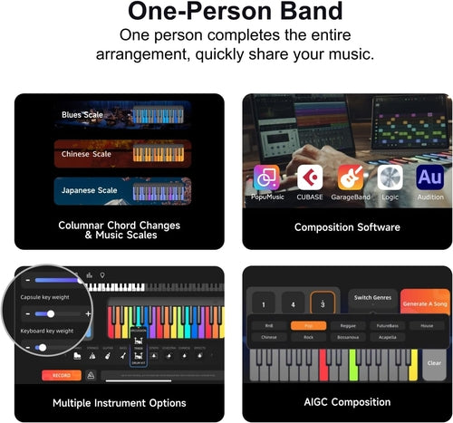 Smart Piano Keyboard with MIDI Controller