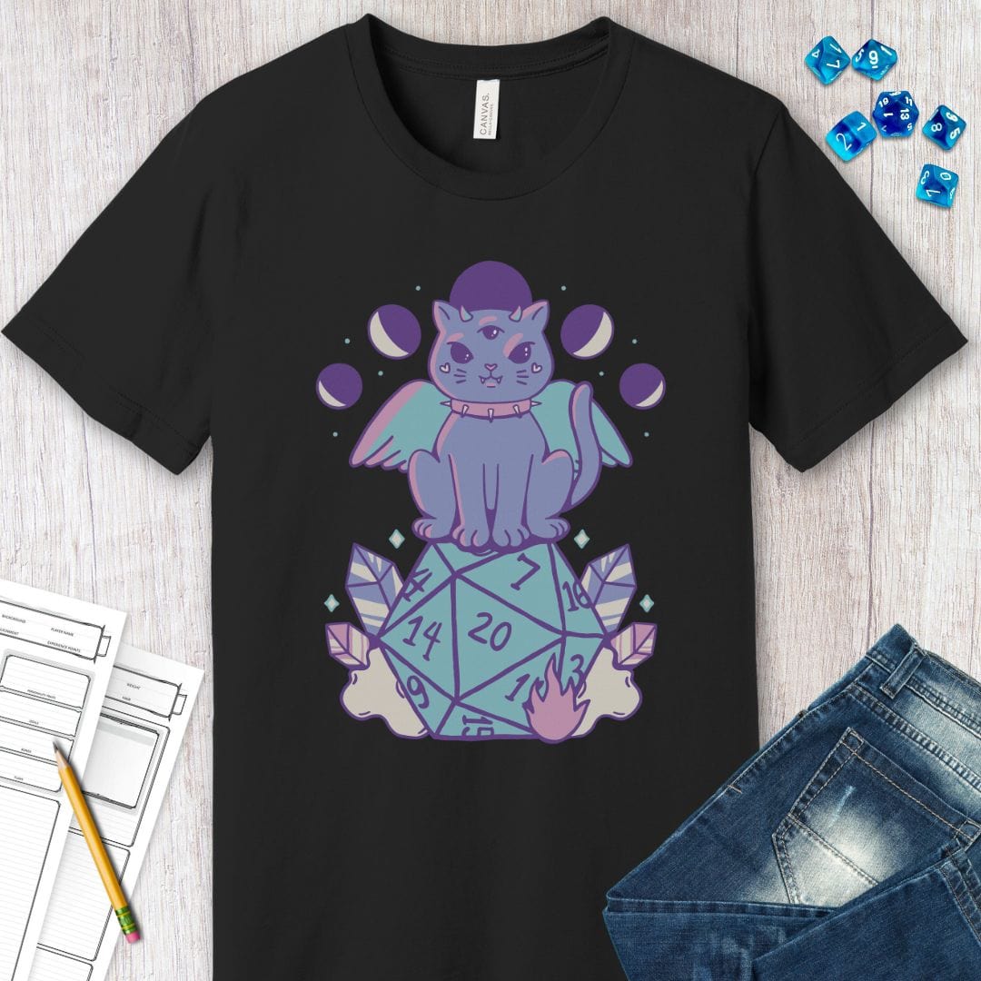 DnD Cute Cat D20 T-shirt