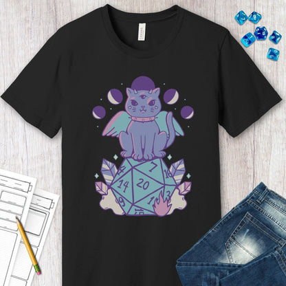 DnD Cute Cat D20 T-shirt