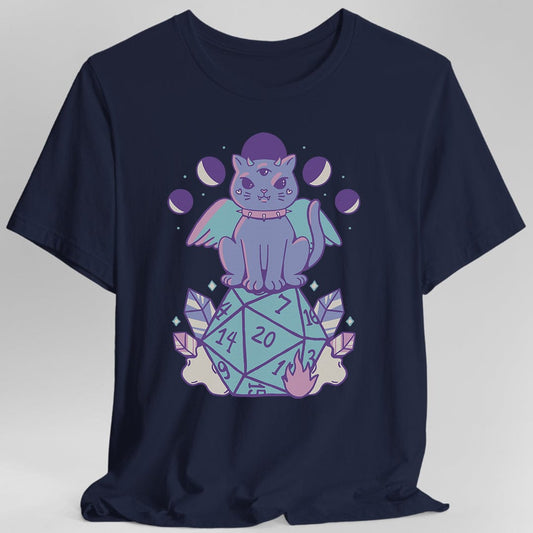 DnD Cute Cat D20 T-shirt