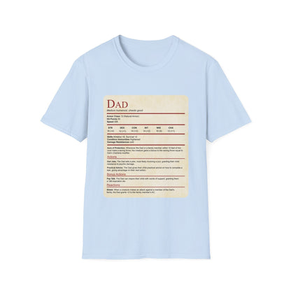 DnD Dad Shirt With Stat Block