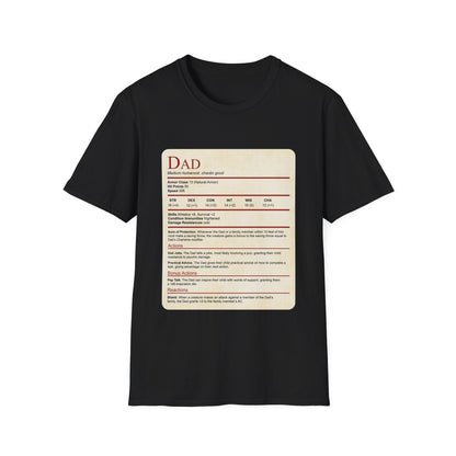 DnD Dad Shirt With Stat Block