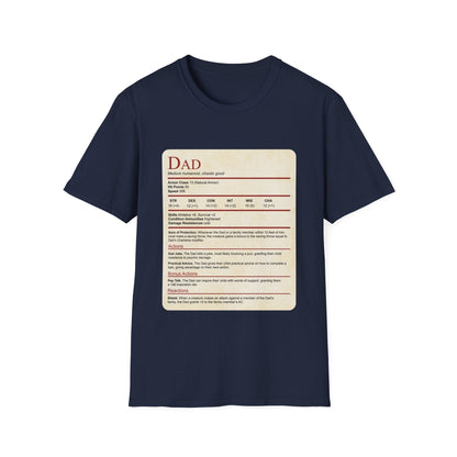 DnD Dad Shirt With Stat Block
