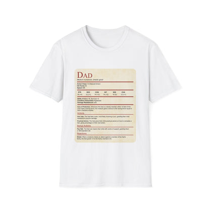 DnD Dad Shirt With Stat Block
