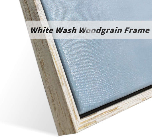 Modern Coastal Beach Canvas Art - Hand-Painted Ocean Scene with Women & Umbrella - Framed Wall Décor for Bedroom (45” x 30”)