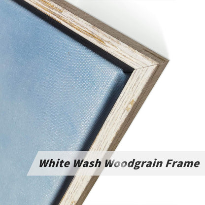 Modern Coastal Beach Canvas Art - Hand-Painted Ocean Scene with Women & Umbrella - Framed Wall Décor for Bedroom (45” x 30”)