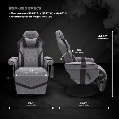 900 Gaming Recliner Console Chair With Cupholder Footrest