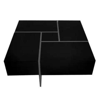 Elegant Square Coffee Table with Concealed Storage