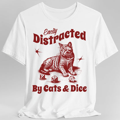 Easily Distracted By Cats & Dice Shirt