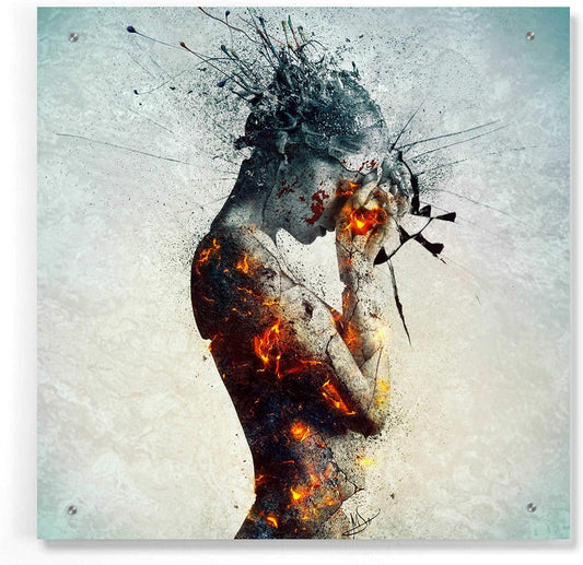 Stunning Acrylic Glass Wall Art - "Deliberation" by Mario Sanchez Nevado, 24"x24