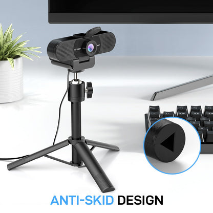 EMEET 1080P Webcam with Microphone, C960 Web Camera, 2 Mics, 90° FOV, USB Type-A & A-to-C Adapter, Plug&Play Computer Camera for Online Calling/Conferencing, Zoom/Teams/Facetime/YouTube, 2025 Version