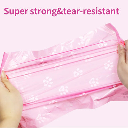 20 Rolls Pink Dog Poop Bags(300 Count) Thickened Poop Bags for Dogs Leak Proof Doggie Poop Bag Refills Rolls Pet Waste Bags