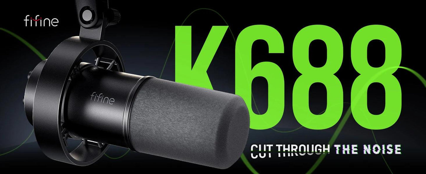 🎤 Elevate Your Voice with FIFINE K688 USB/XLR Dynamic Microphone