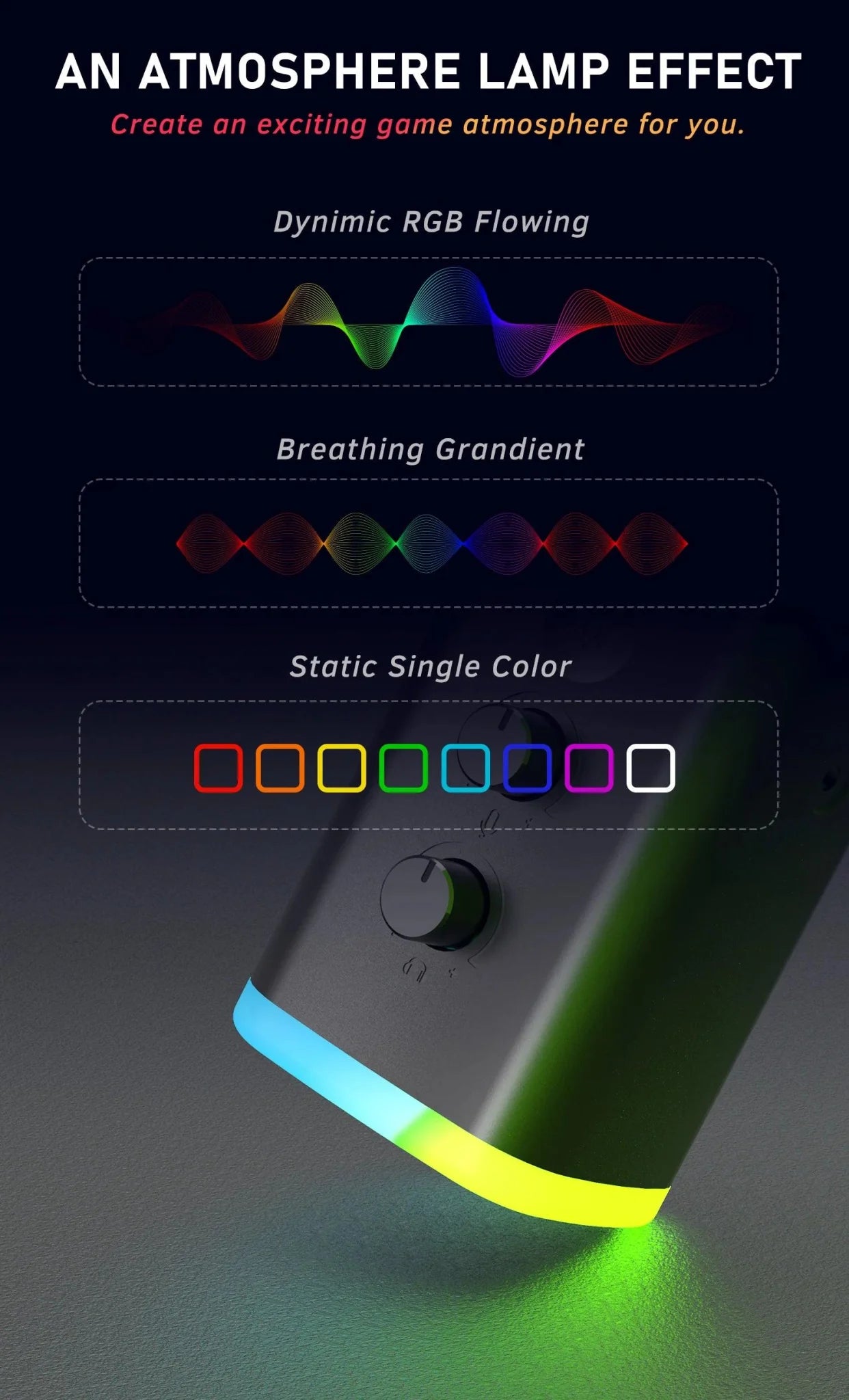 Dynamic USB/XLR Microphone with Touch Mute Button and Headphone Jack for PC and Gaming