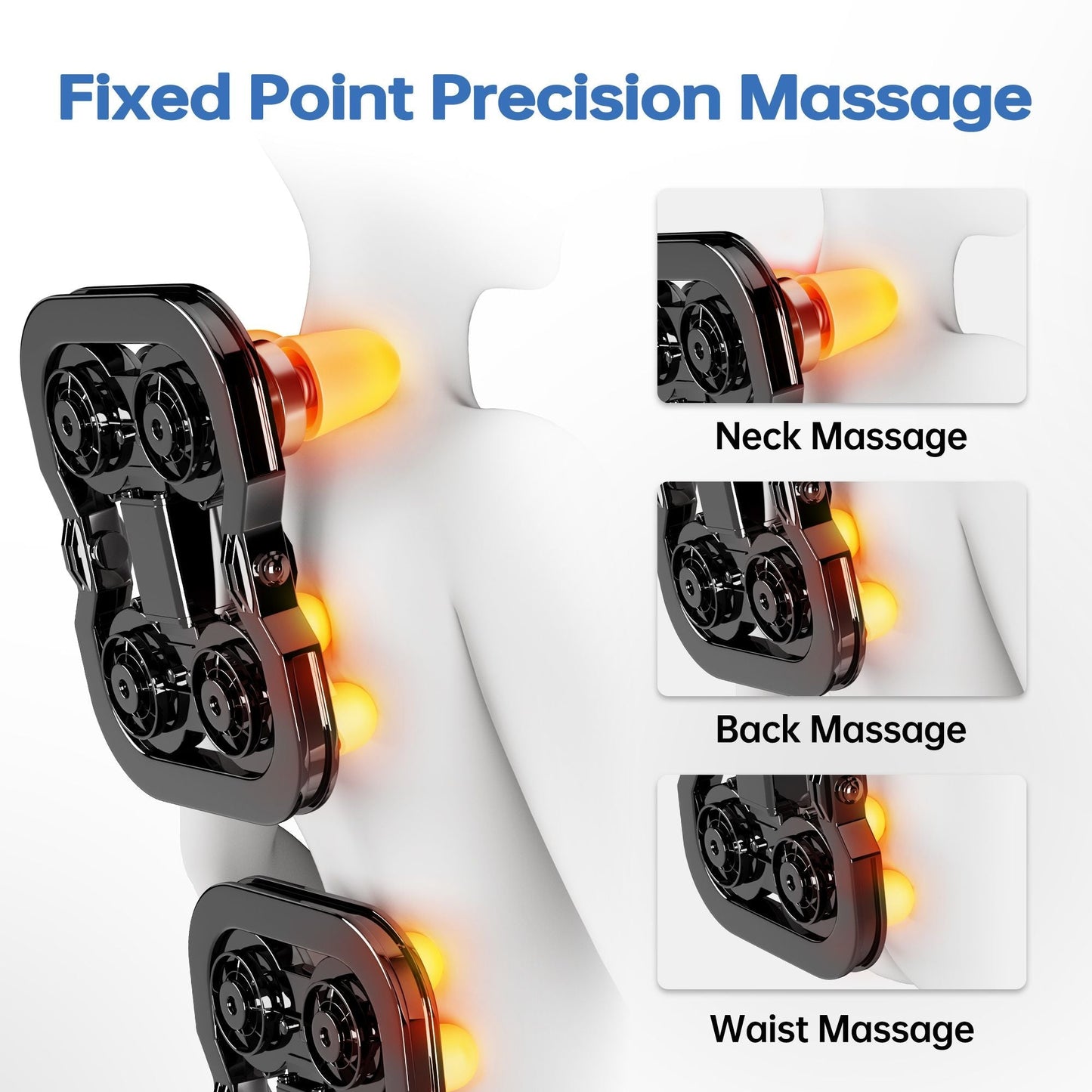 Full Body Massage Chair, Zero Gravity Mode, Deep Tissue Massage Chair, Foot Massage, 8 Fixed Massage Roller, LCD Touch Screen, Waist Heater, Bluetooth