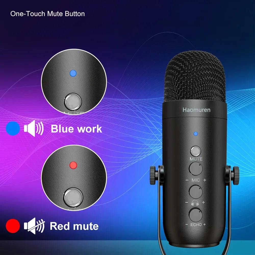 Haomuren USB Streaming Podcast Microphone Kit: Elevate Your Audio Game! 🎙️