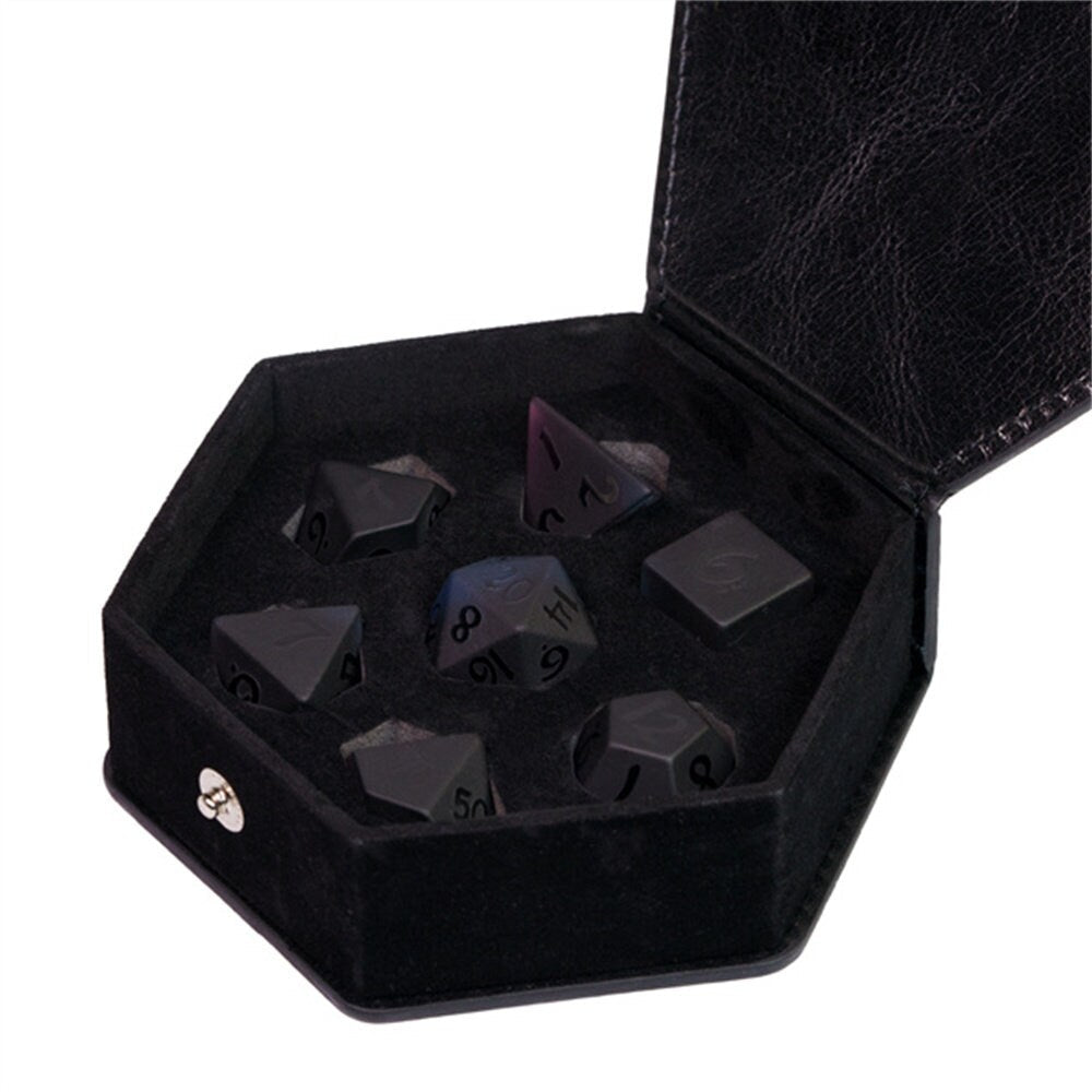 Hexagonal Faux Leather Dice Vault