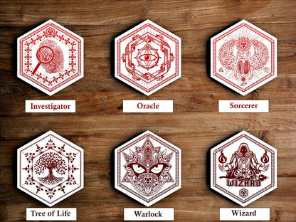 Hexagonal Faux Leather Dice Vault