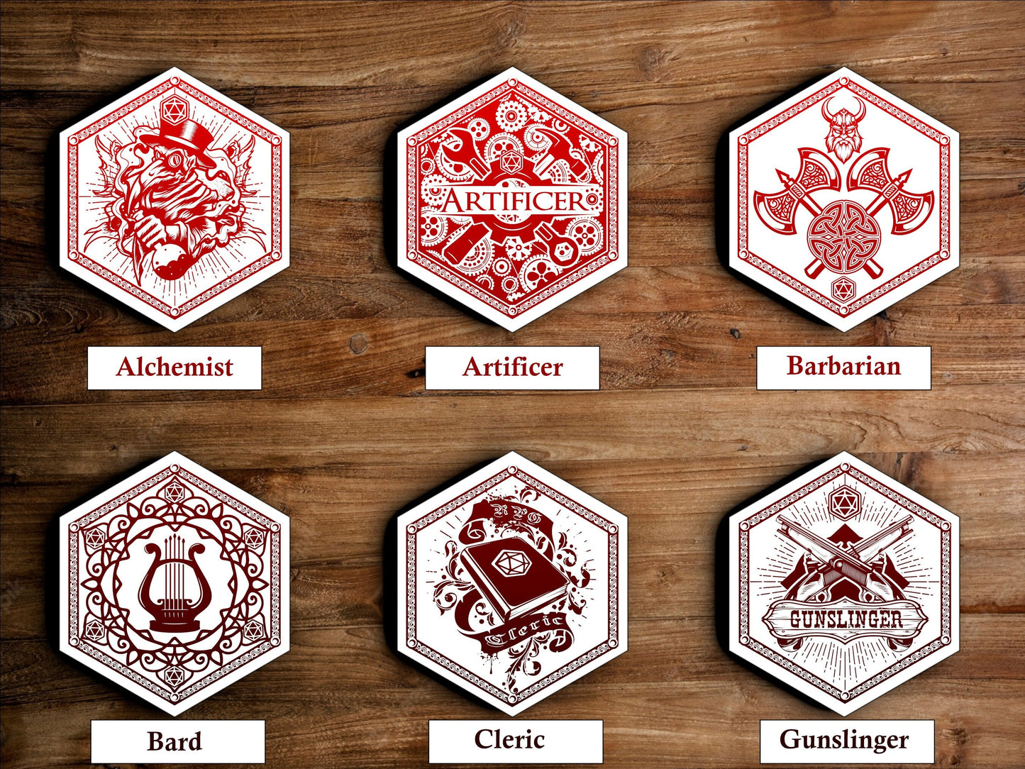 Hexagonal Faux Leather Dice Vault