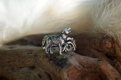 Fenrir Wolf Viking Ring