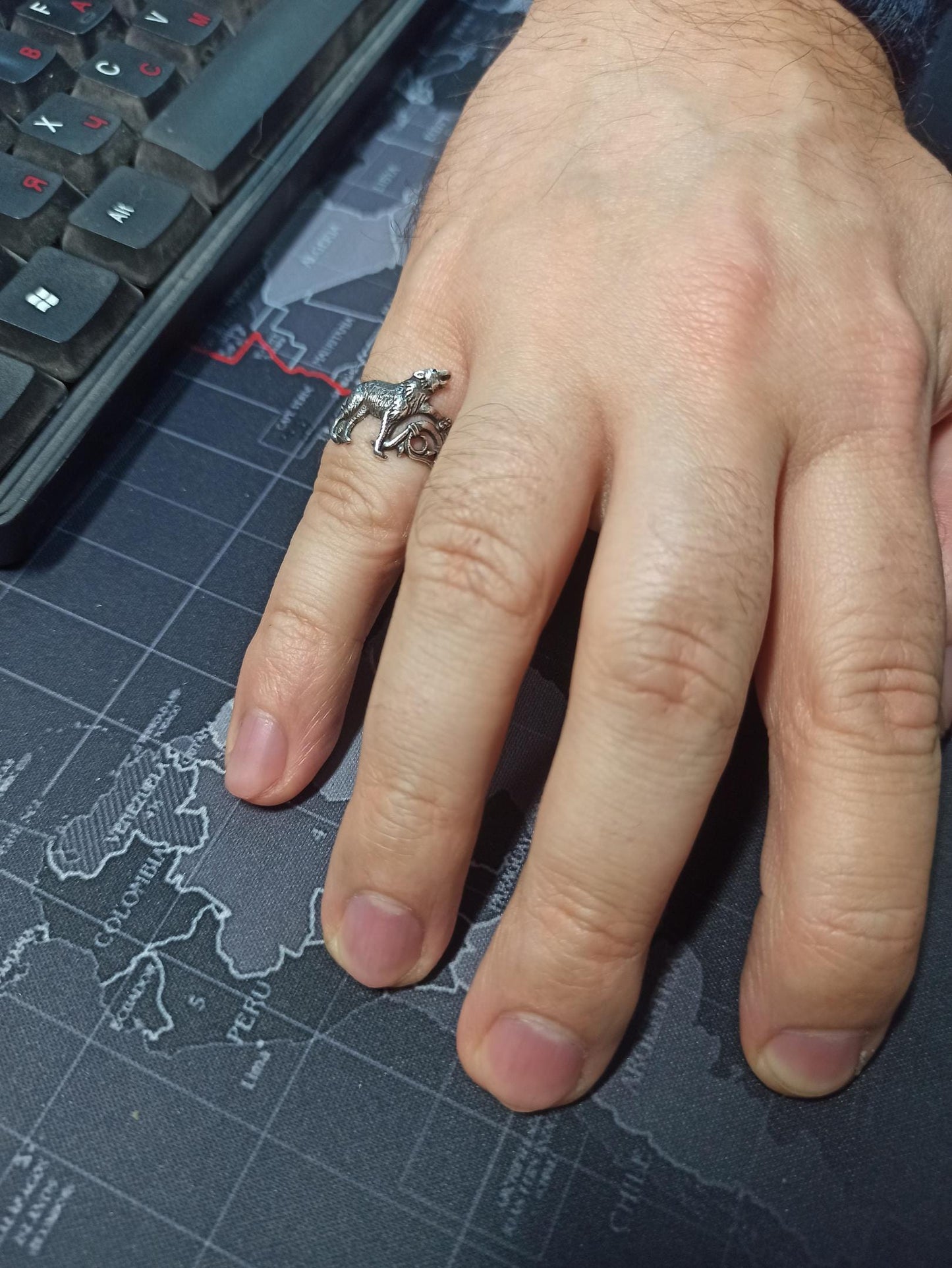 Fenrir Wolf Viking Ring