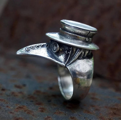 Plague doctor ring plague mask jewelry ring
