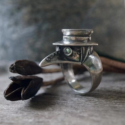 Plague doctor ring plague mask jewelry ring