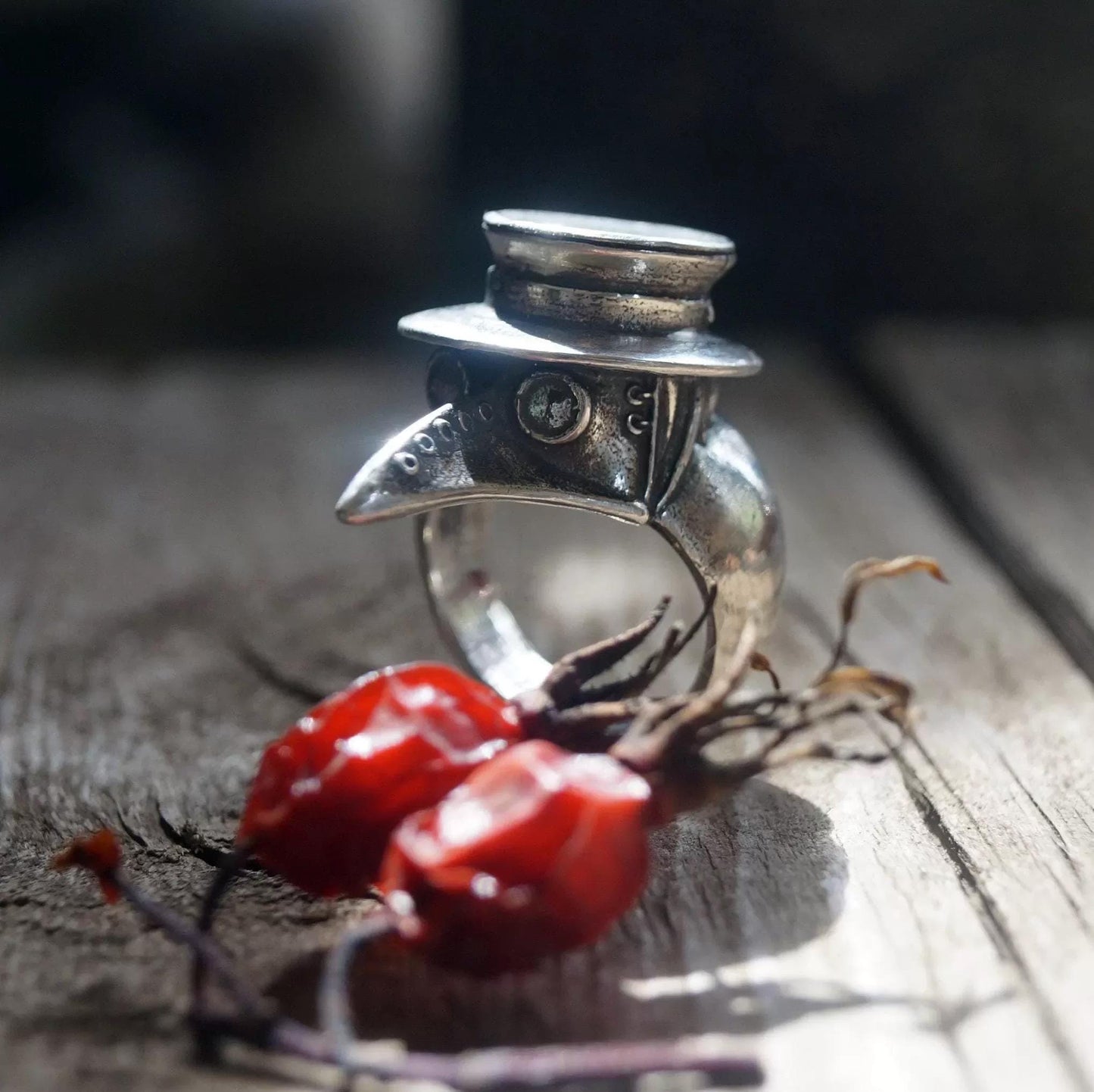Plague doctor ring plague mask jewelry ring