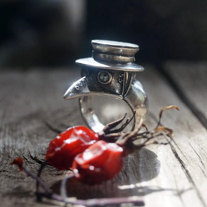 Plague doctor ring plague mask jewelry ring
