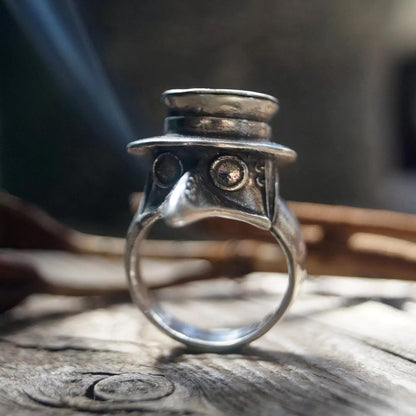 Plague doctor ring plague mask jewelry ring