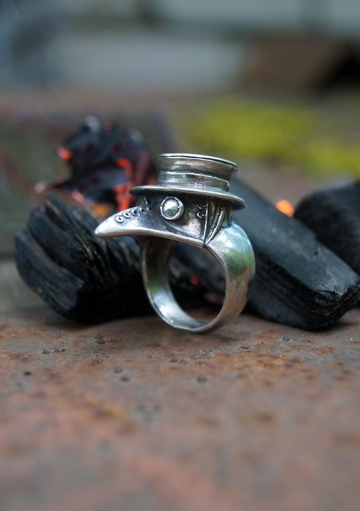 Plague doctor ring plague mask jewelry ring