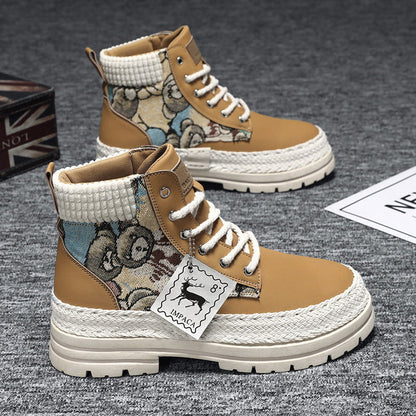 Martin boots men's shoes casual versatile men's shoes new trend workwear boots high top shoes men's shoes