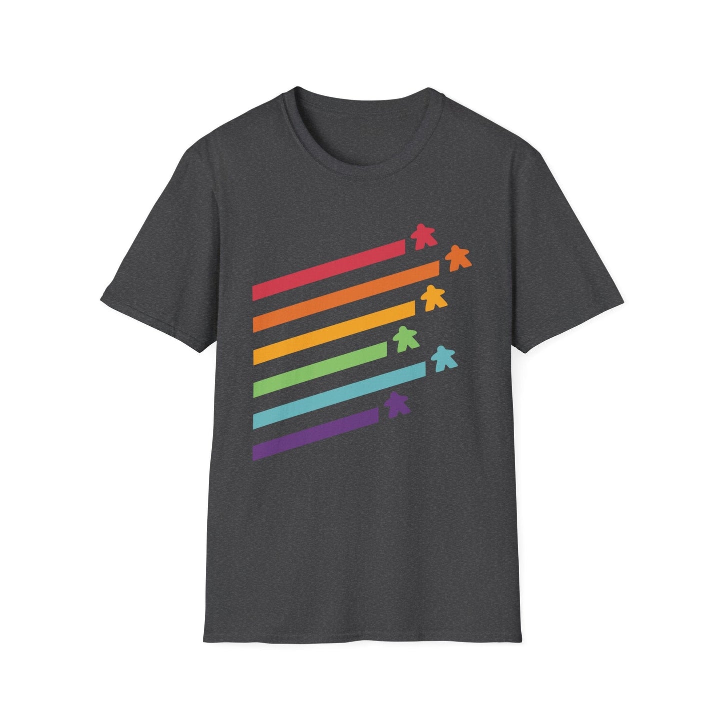Meeple Shirt - Retro Rainbow Board Game Shirt